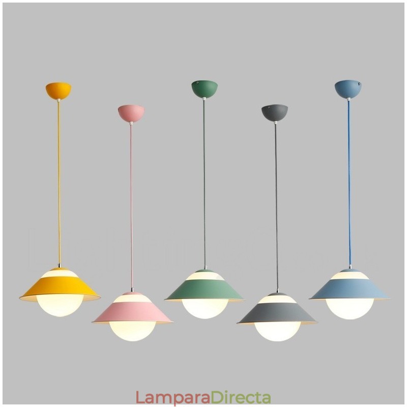 Lámpara colgante de acero contemporánea moderna