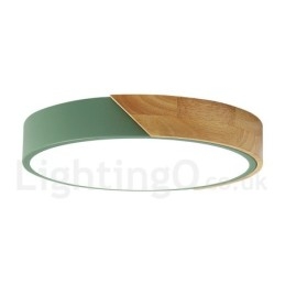 Lámpara de techo moderna y contemporánea de acero y madera.