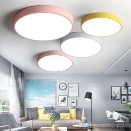 Lámpara de techo de acero moderna y contemporánea en varios colores