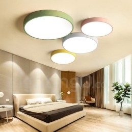 Lámpara de techo de acero moderna y contemporánea en varios colores
