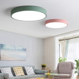 Lámpara de techo de acero moderna y contemporánea en varios colores