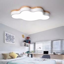 Lámpara de techo empotrada de madera y acero moderna y contemporánea multicolor Macaron