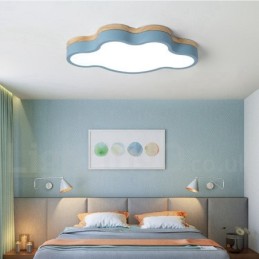 Lámpara de techo empotrada de madera y acero moderna y contemporánea multicolor Macaron