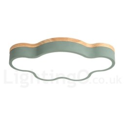 Lámpara de techo empotrada de madera y acero moderna y contemporánea multicolor Macaron