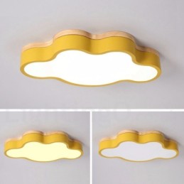 Lámpara de techo empotrada de madera y acero moderna y contemporánea multicolor Macaron