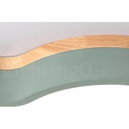 Lámpara de techo empotrada de madera y acero moderna y contemporánea multicolor Macaron