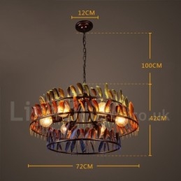Lámpara colgante de araña de iluminación retro