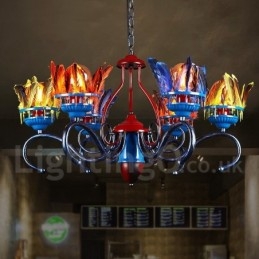 Lámpara colgante de acero retro para tienda de iluminación
