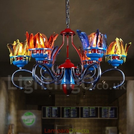 Lámpara colgante de acero retro para tienda de iluminación Lámpara colgante de acero retro para tienda de iluminación