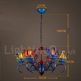 Lámpara colgante de acero retro para tienda de iluminación
