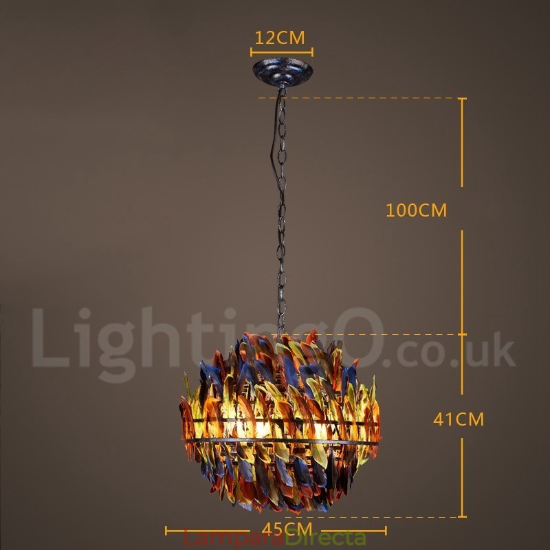 Lámpara colgante de acero retro para tienda de iluminación
