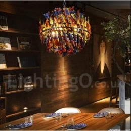 Lámpara colgante de acero retro para tienda de iluminación