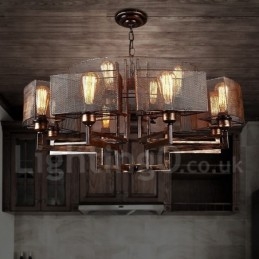 Lámpara colgante de acero de estilo industrial para tienda.