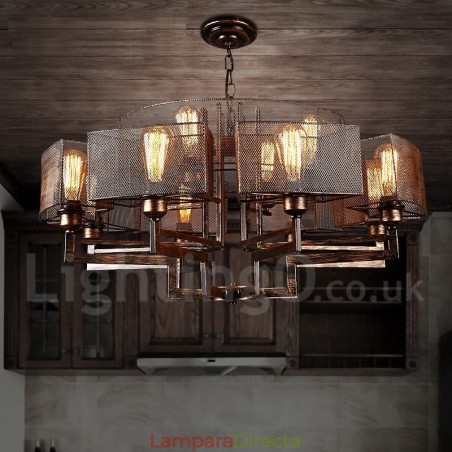 Lámpara colgante de acero de estilo industrial para tienda. Lámpara colgante de acero de estilo industrial para tienda.