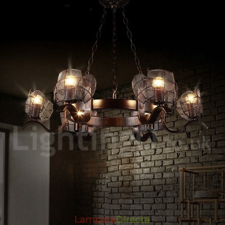 Lámpara colgante de acero de estilo industrial para tienda. Lámpara colgante de acero de estilo industrial para tienda.
