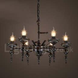 Lámpara colgante de acero de estilo industrial para tienda.