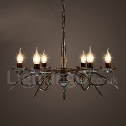 Lámpara colgante de acero de estilo industrial para tienda.