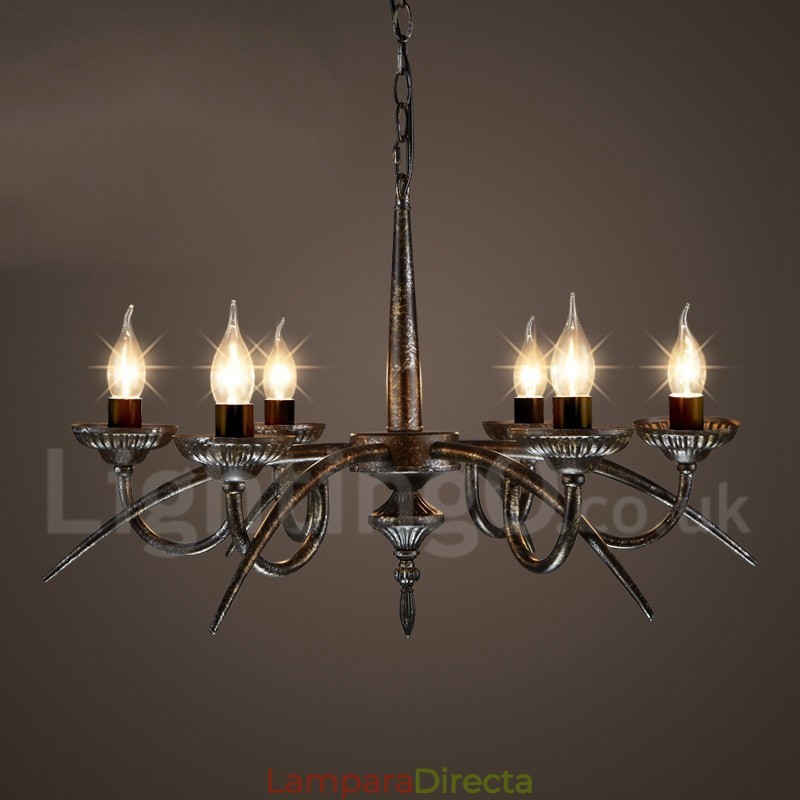 Lámpara colgante de acero de estilo industrial para tienda.