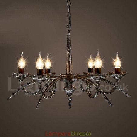 Lámpara colgante de acero de estilo industrial para tienda. Lámpara colgante de acero de estilo industrial para tienda.