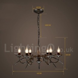 Lámpara colgante de acero de estilo industrial para tienda.
