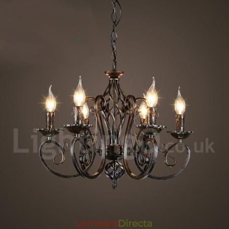 Lámpara colgante de acero de estilo industrial para tienda. Lámpara colgante de acero de estilo industrial para tienda.