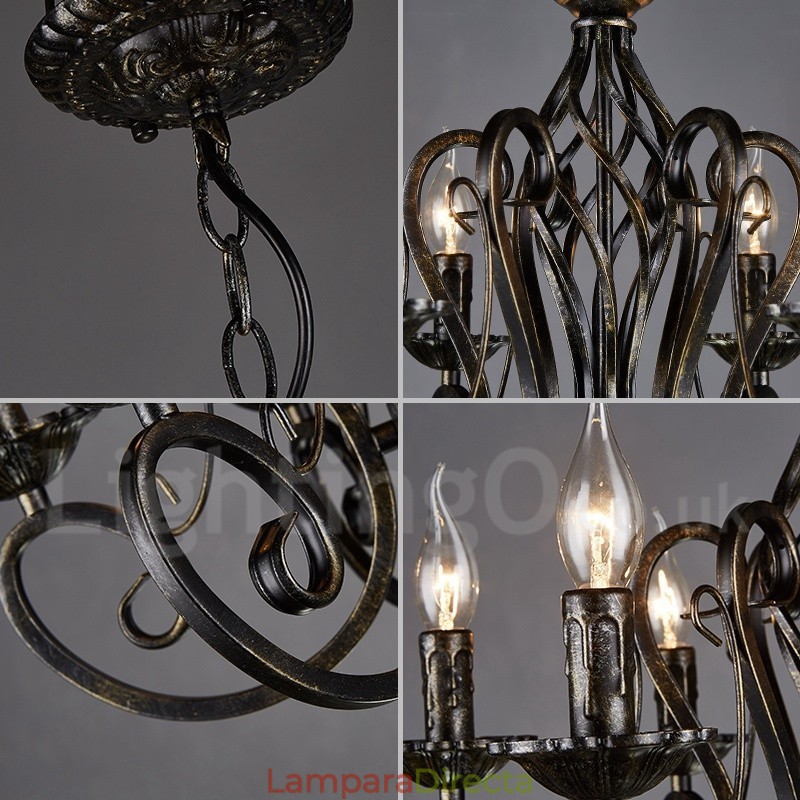 Lámpara colgante de acero de estilo industrial para tienda.