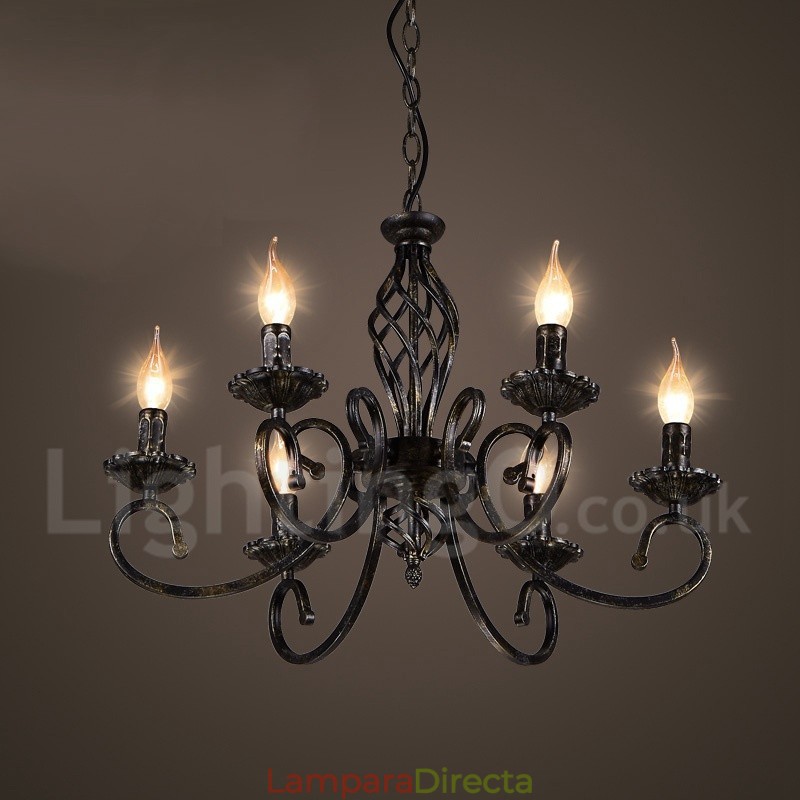 Lámpara colgante de acero de estilo industrial para tienda.