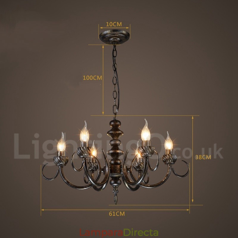 Lámpara colgante de acero de estilo industrial para tienda.