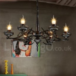 Lámpara colgante de acero de estilo industrial para tienda.