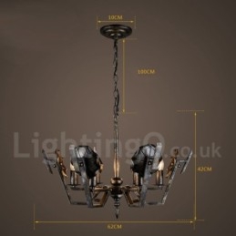 Lámpara colgante de acero de estilo industrial para tienda.