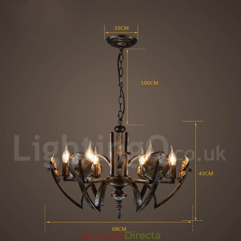 Lámpara colgante de acero de estilo industrial para tienda.