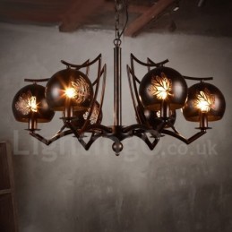 Lámpara colgante de acero de estilo industrial para tienda.