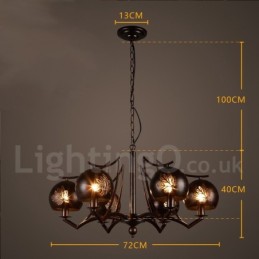 Lámpara colgante de acero de estilo industrial para tienda.