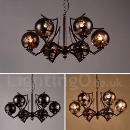 Lámpara colgante de acero de estilo industrial para tienda.