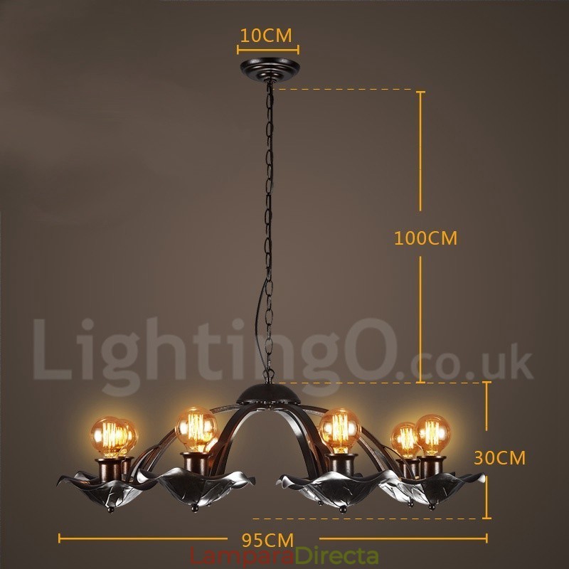 Lámpara colgante de acero de estilo industrial para tienda.