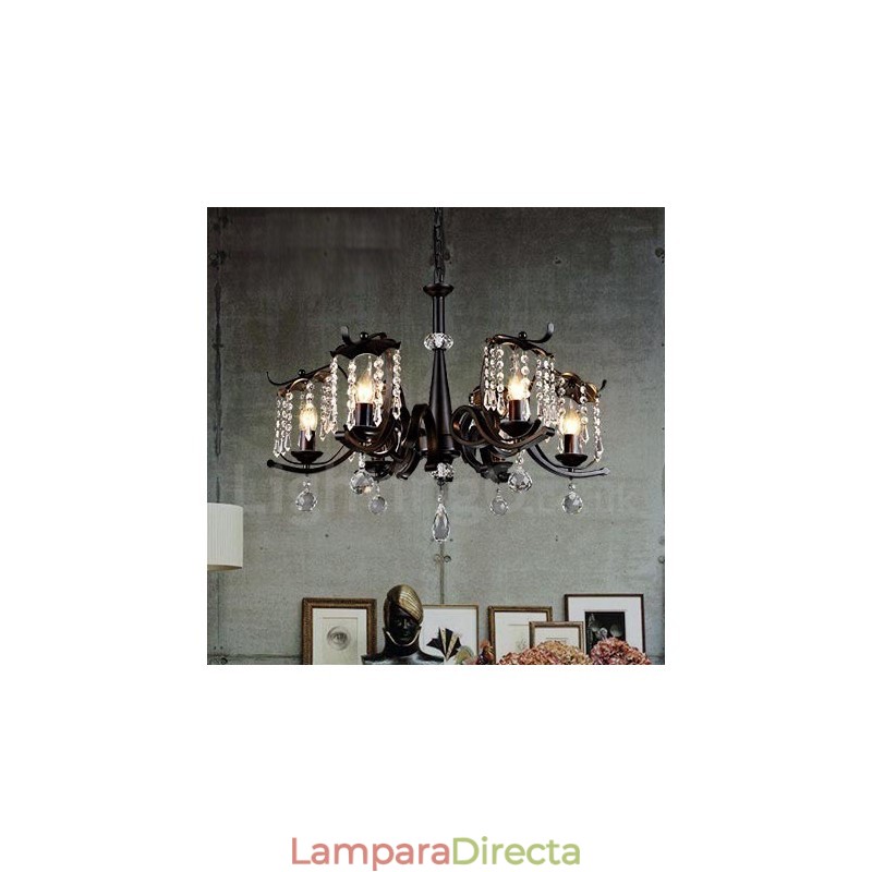 Lámpara colgante de acero de estilo industrial para tienda.