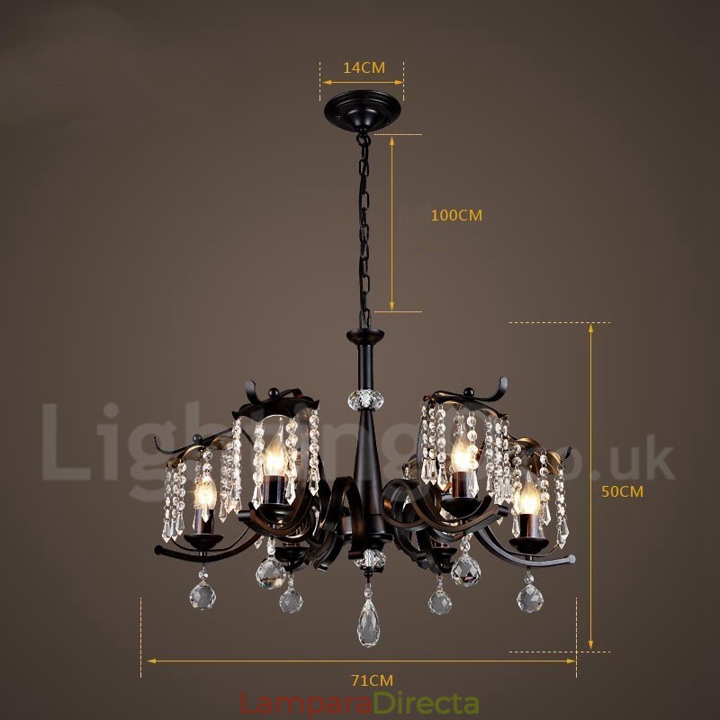 Lámpara colgante de acero de estilo industrial para tienda.