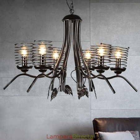 Lámpara colgante de acero de estilo industrial para tienda. Lámpara colgante de acero de estilo industrial para tienda.
