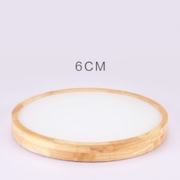Lámpara de techo de madera redonda ultrafina Lámpara de techo de madera maciza acrílica Luces nórdicas