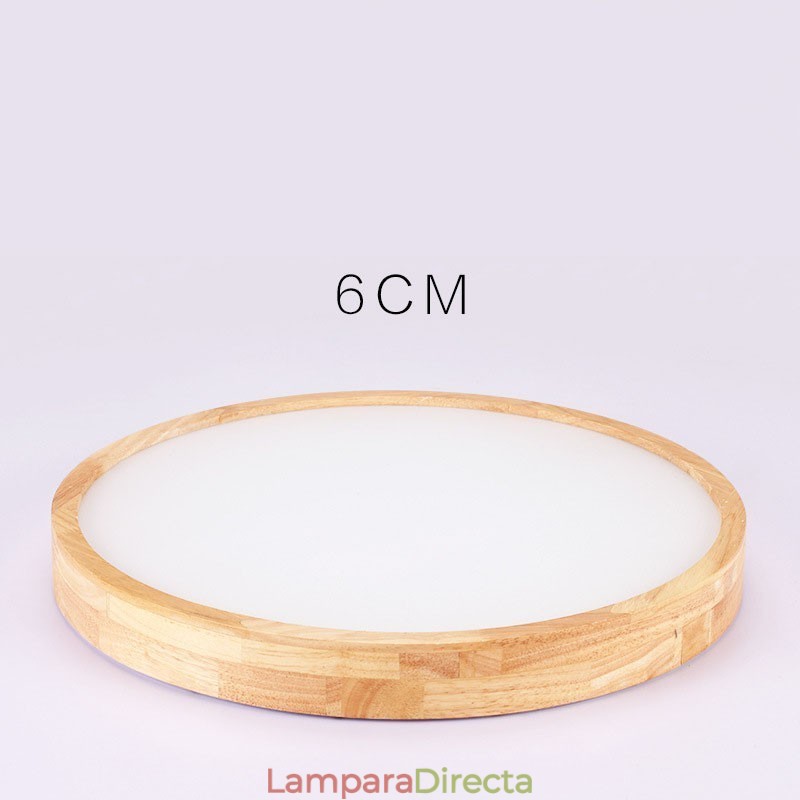 Lámpara de techo de madera redonda ultrafina Lámpara de techo de madera maciza acrílica Luces nórdicas