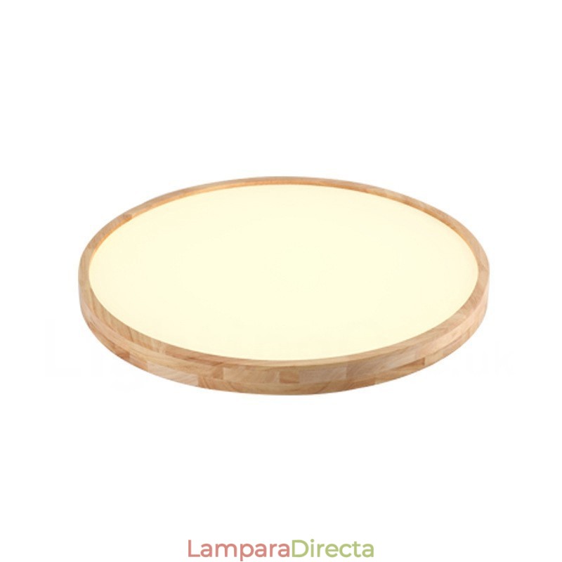 Lámpara de techo de madera redonda ultrafina Lámpara de techo de madera maciza acrílica Luces nórdicas