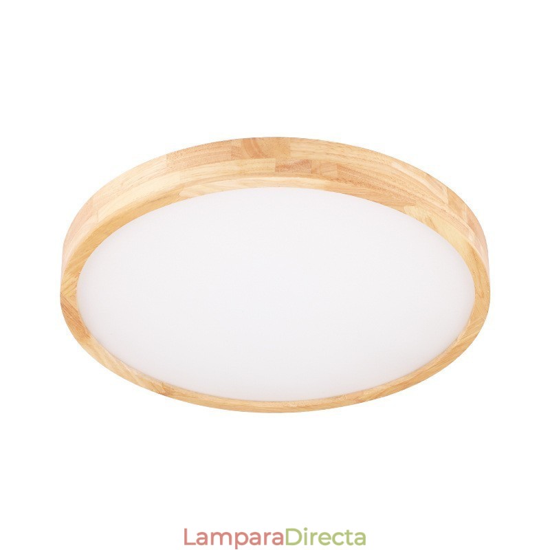 Lámpara de techo de madera redonda ultrafina Lámpara de techo de madera maciza acrílica Luces nórdicas