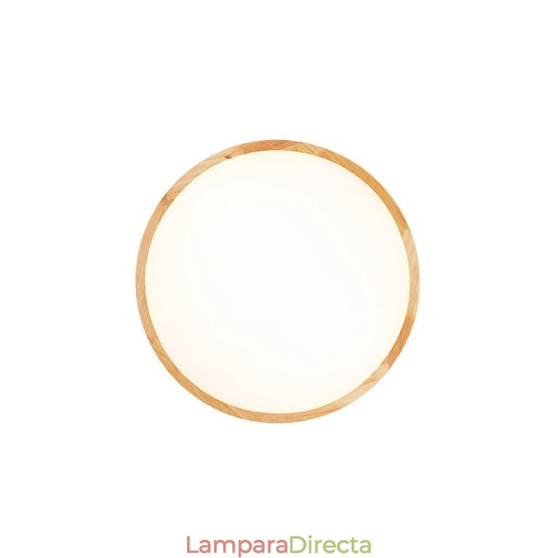 Lámpara de techo de madera redonda ultrafina Lámpara de techo de madera maciza acrílica Luces nórdicas