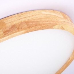 Lámpara de techo de madera redonda ultrafina Lámpara de techo de madera maciza acrílica Luces nórdicas
