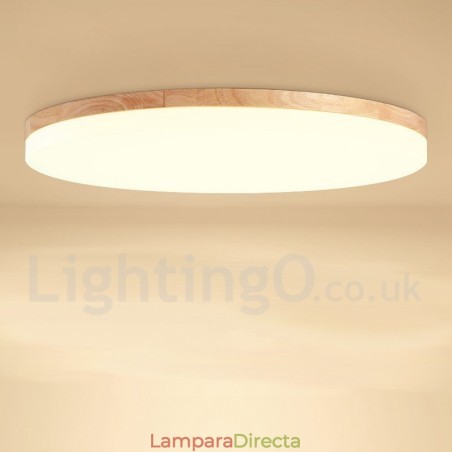 Lámpara de techo redonda nórdica, lámpara de madera maciza moderna y sencilla, lámpara de techo ultrafina Lámpara de techo redonda nórdica, lámpara de madera maciza moderna y sencilla, lámpara de techo ultrafina