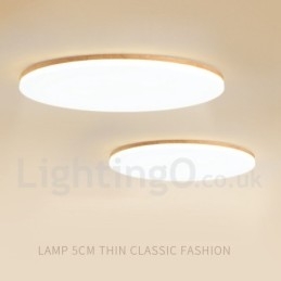 Lámpara de techo redonda nórdica, lámpara de madera maciza moderna y sencilla, lámpara de techo ultrafina