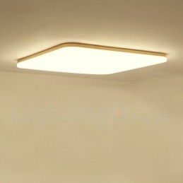 Lámpara de techo ultrafina cuadrada de madera maciza acrílica