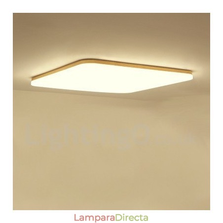 Lámpara de techo ultrafina cuadrada de madera maciza acrílica Lámpara de techo ultrafina cuadrada de madera maciza acrílica