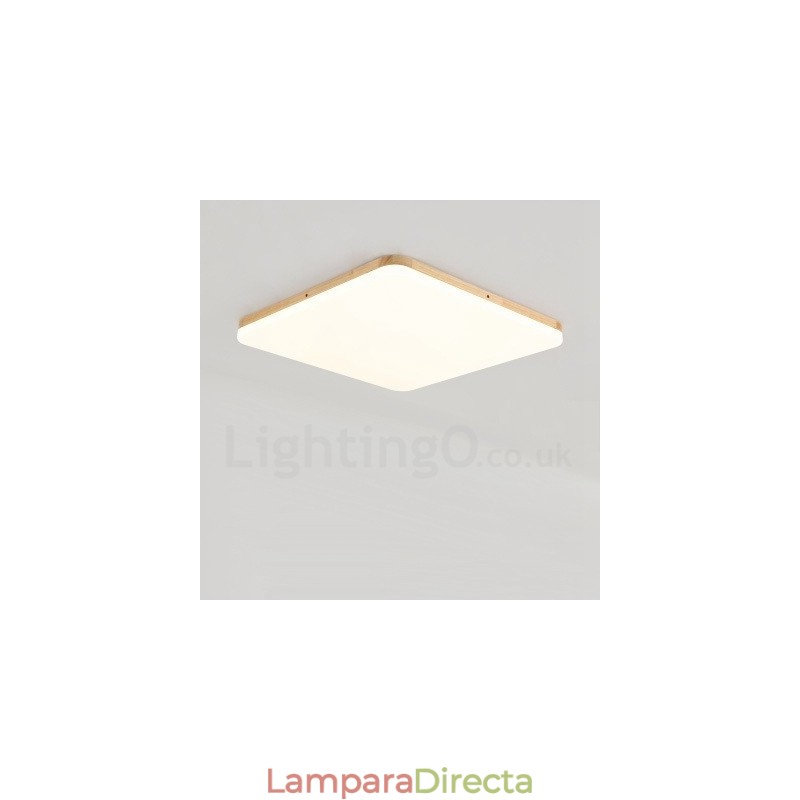 Lámpara de techo ultrafina cuadrada de madera maciza acrílica