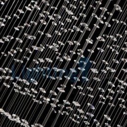 Lámpara de araña contemporánea moderna con montaje empotrado, lámpara colgante con forma de gota de lluvia de cristal